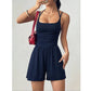 📢📢50% OFF !! ⏰Women's Casual Spaghetti Strap Short Jumpsuit