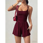 📢📢50% OFF !! ⏰Women's Casual Spaghetti Strap Short Jumpsuit