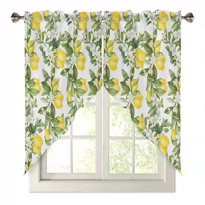 📢📢50% OFF !! ⏰Botanical Print Rod Pocket Window Curtains