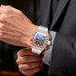 📢📢50% OFF !! ⏰⌚Men's Luxury barrel-shaped watch Rhinestone Embellished Watch