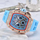 📢📢50% OFF !! ⏰⌚Men's Luxury barrel-shaped watch Rhinestone Embellished Watch