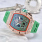 📢📢50% OFF !! ⏰⌚Men's Luxury barrel-shaped watch Rhinestone Embellished Watch