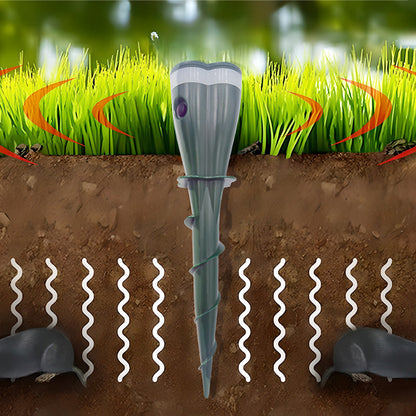 📢📢50% OFF !! ⏰Solar Powered Waterproof Screw Mole Repellent