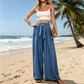 📢📢50% OFF !! ⏰Women's High-Waisted Tie-Front Wide-Leg Pants