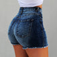 📢📢50% OFF !! ⏰Women's High-Waist Frayed Hem Denim Shorts