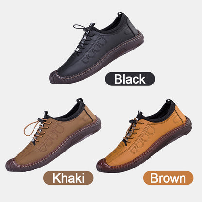 📢📢50% OFF !! ⏰Slip-on Soft Leather Hollow Hiking Shoes