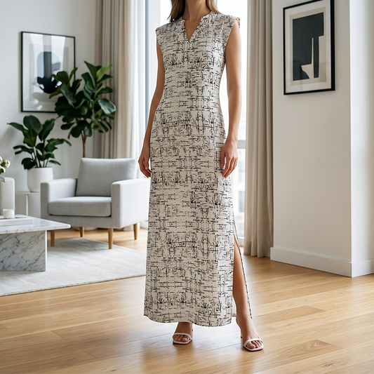 📢📢40% OFF !! ⏰Women's Sleeveless V-Neck Maxi Dress with Side Slit