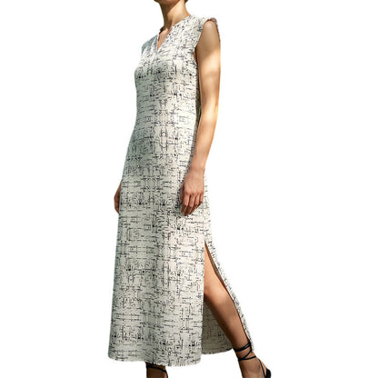 📢📢40% OFF !! ⏰Women's Sleeveless V-Neck Maxi Dress with Side Slit