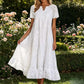 📢📢40% OFF !! ⏰Women's Elegant V-Neck Short Sleeve Dress