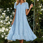📢📢40% OFF !! ⏰Women's Elegant V-Neck Short Sleeve Dress