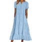 📢📢40% OFF !! ⏰Women's Elegant V-Neck Short Sleeve Dress
