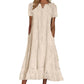 📢📢40% OFF !! ⏰Women's Elegant V-Neck Short Sleeve Dress