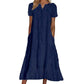 📢📢40% OFF !! ⏰Women's Elegant V-Neck Short Sleeve Dress