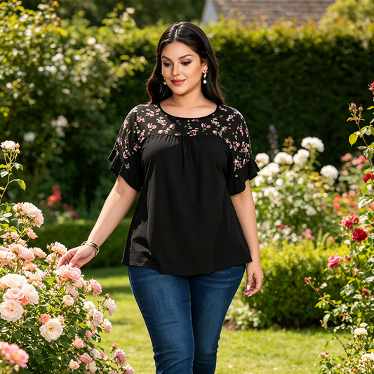 📢📢50% OFF !! ⏰Women's Plus Size Floral Top
