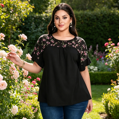 📢📢50% OFF !! ⏰Women's Plus Size Floral Top