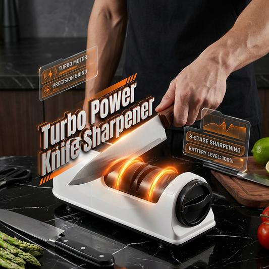 📢📢50% OFF !! ⏰3-Stage Electric & Manual Knife Sharpener