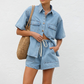 Casual Shirt & Shorts 2-Piece Set