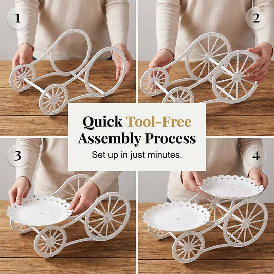 📢📢50% OFF !! ⏰Two-Tier Carriage Serving Stand
