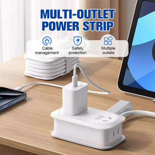 📢📢50% OFF !! ⏰Compact Multi-Outlet Power Strip