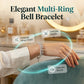 📢📢50% OFF !! ⏰Adjustable Silver Bell Charm Bangle Bracelet