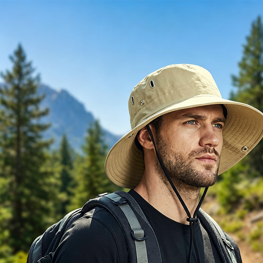 📢📢50% OFF !! ⏰Outdoor Sun Hat with Wide Brim & Chin Strap