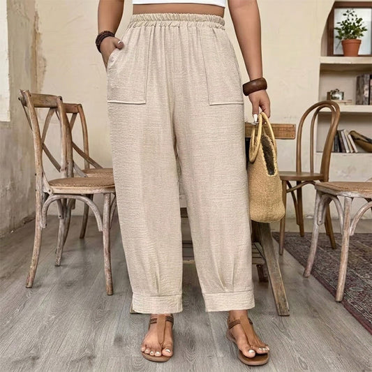 📢📢50% OFF !! ⏰Women's Relaxed Fit Cuffed Ankle Pants