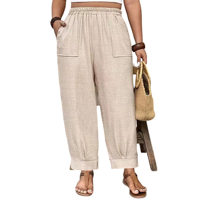 📢📢50% OFF !! ⏰Women's Relaxed Fit Cuffed Ankle Pants