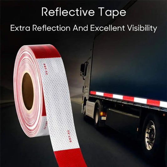 📢📢50% OFF !! ⏰Red And White Reflective Stickers
