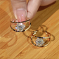 📢📢50% OFF !! ⏰Double Hoop Sparkling Zirconia Ball Earrings