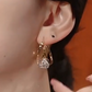 📢📢50% OFF !! ⏰Double Hoop Sparkling Zirconia Ball Earrings