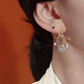 📢📢50% OFF !! ⏰Double Hoop Sparkling Zirconia Ball Earrings
