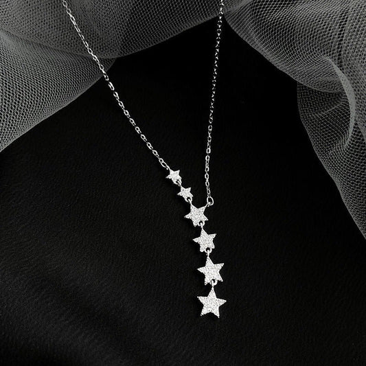 📢📢50% OFF !! ⏰Women’s Cascading Star Lariat Necklace