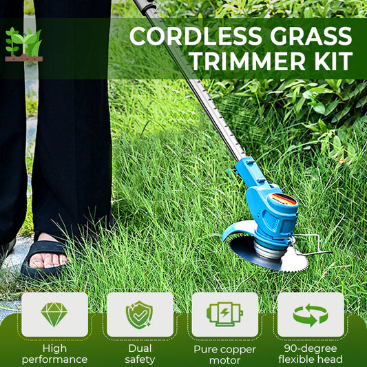 📢📢40% OFF !! ⏰Multifunction Cordless Grass Trimmer Kit