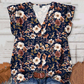 📢📢50% OFF !! ⏰Women's V-Neck Floral Print Button-Down Blouse