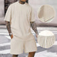 📢📢40% OFF !! ⏰Men’s Summer 2-piece Set - Drop Shoulder T-shirt and Drawstring Shorts