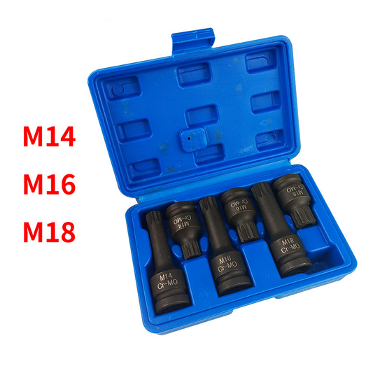 📢📢40% OFF !! ⏰1/2" Drive Triple Square Spline Bit Socket Set