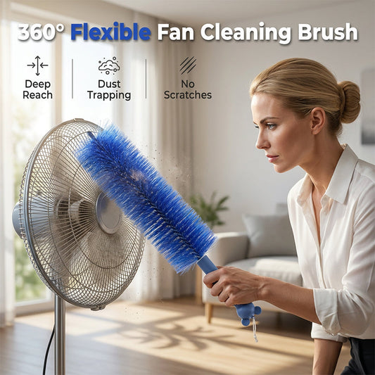 📢📢50% OFF !! ⏰360° All-Around Flexible Fan Cleaning Brush
