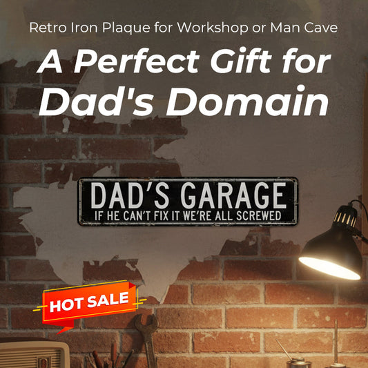 📢📢50% OFF !! ⏰Retro Iron Plaque for Workshop or Man Cave