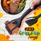 📢📢50% OFF !! ⏰2-in-1 Kitchen Spatula Tongs – Food Grade Silicone Tips, Non-Stick, Heat Resistant, Long Handle ✨