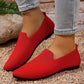 📢📢50% OFF !! ⏰Women's Pointed Toe Knitted Flat Shoes Slip-On Loafers