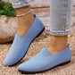 📢📢50% OFF !! ⏰Women's Pointed Toe Knitted Flat Shoes Slip-On Loafers