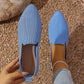 📢📢50% OFF !! ⏰Women's Pointed Toe Knitted Flat Shoes Slip-On Loafers