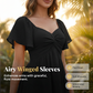 📢📢50% OFF !! ⏰Puff Sleeve Backless Bow Tie Dress