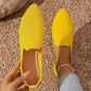 📢📢50% OFF !! ⏰Women's Pointed Toe Knitted Flat Shoes Slip-On Loafers