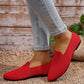 📢📢50% OFF !! ⏰Women's Pointed Toe Knitted Flat Shoes Slip-On Loafers