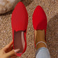 📢📢50% OFF !! ⏰Women's Pointed Toe Knitted Flat Shoes Slip-On Loafers