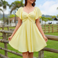 📢📢50% OFF !! ⏰Puff Sleeve Backless Bow Tie Dress