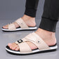 📢📢40% OFF !! ⏰Men's Faux Leather Slip-On Sandals
