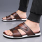 📢📢40% OFF !! ⏰Men's Faux Leather Slip-On Sandals