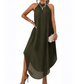 📢📢50% OFF !! ⏰Women's Halter Neck Sleeveless Asymmetrical Dress